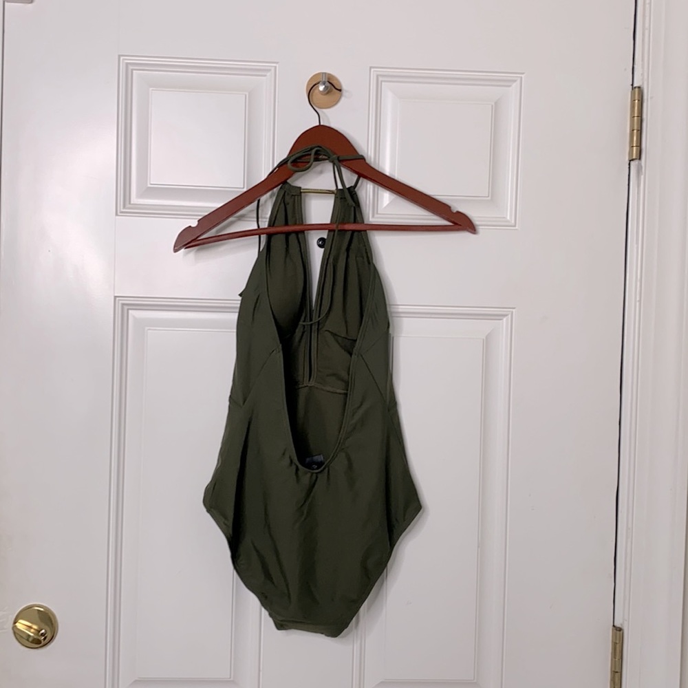Ted Baker London Halter One Piece Swimsuit Green - Picture 9 of 9